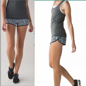 Lululemon Athletics Run Speed Spotted Block it - Pocket Ace Shorts size 4
